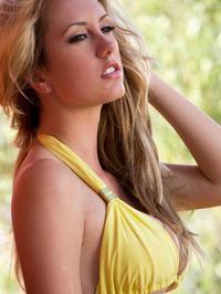 Brett Rossi yellow bikini #01