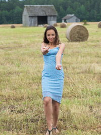 She may be a city girl now, but lovely Belarusian brunette Slava loves getting back to her country roots #01