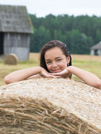 She may be a city girl now, but lovely Belarusian brunette Slava loves getting back to her country roots #10