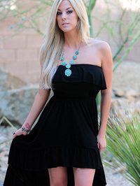 Gisele Hot Black Dress #00