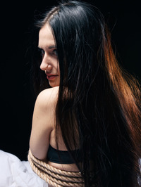 Beautiful Babe Eva Kahil Bondaged On A Bed #03