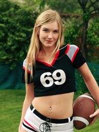 Cute Blonde Football Fan Girl Is A Real Patriots Fan #07
