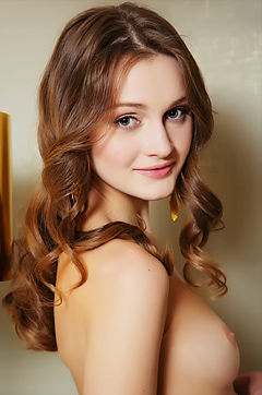 Brunette Teen Model Posing Naked