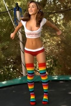 Gemma Massey trampoline