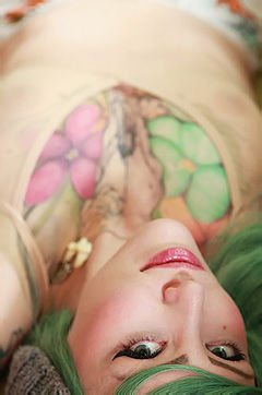 Crazy Tattooed Teen Paris Stripping