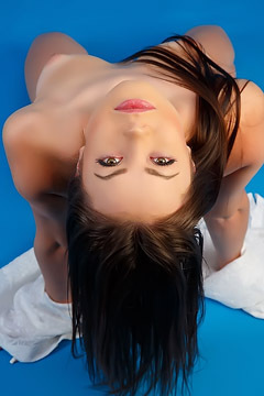 Casia Slide Off Panty Showing Her Shaved Pussy