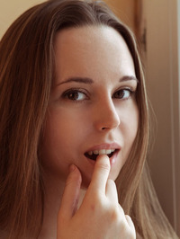 Lea A Natural Titted Brunette Russian Teen In Erotic Art Pictures #03