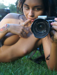 Inga Makes Sexy Selfies In The Garden #04