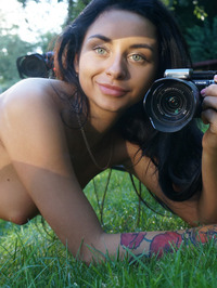 Inga Makes Sexy Selfies In The Garden #08